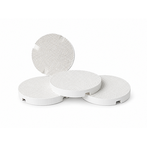 Set di 4 vassoi rotondi di cottura a nido d'ape per laboratorio dentale con perni metallici Set di 4 vassoi rotondi di cottura a nido d'ape per laboratorio dentale con perni metallici